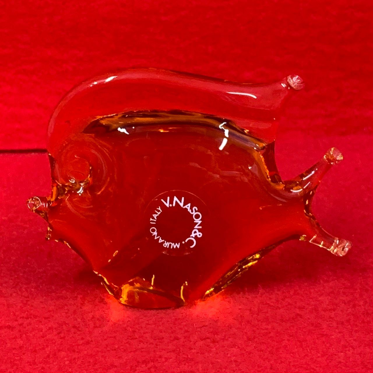 ムラーノ murano V.NASON&C. ベネチアングラス エンゼルフィッシュ 魚