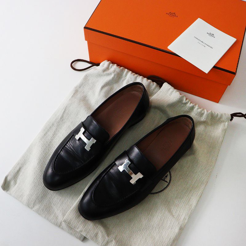 美品 エルメス HERMES パリ コンスタンス H金具 モカシン レザー
