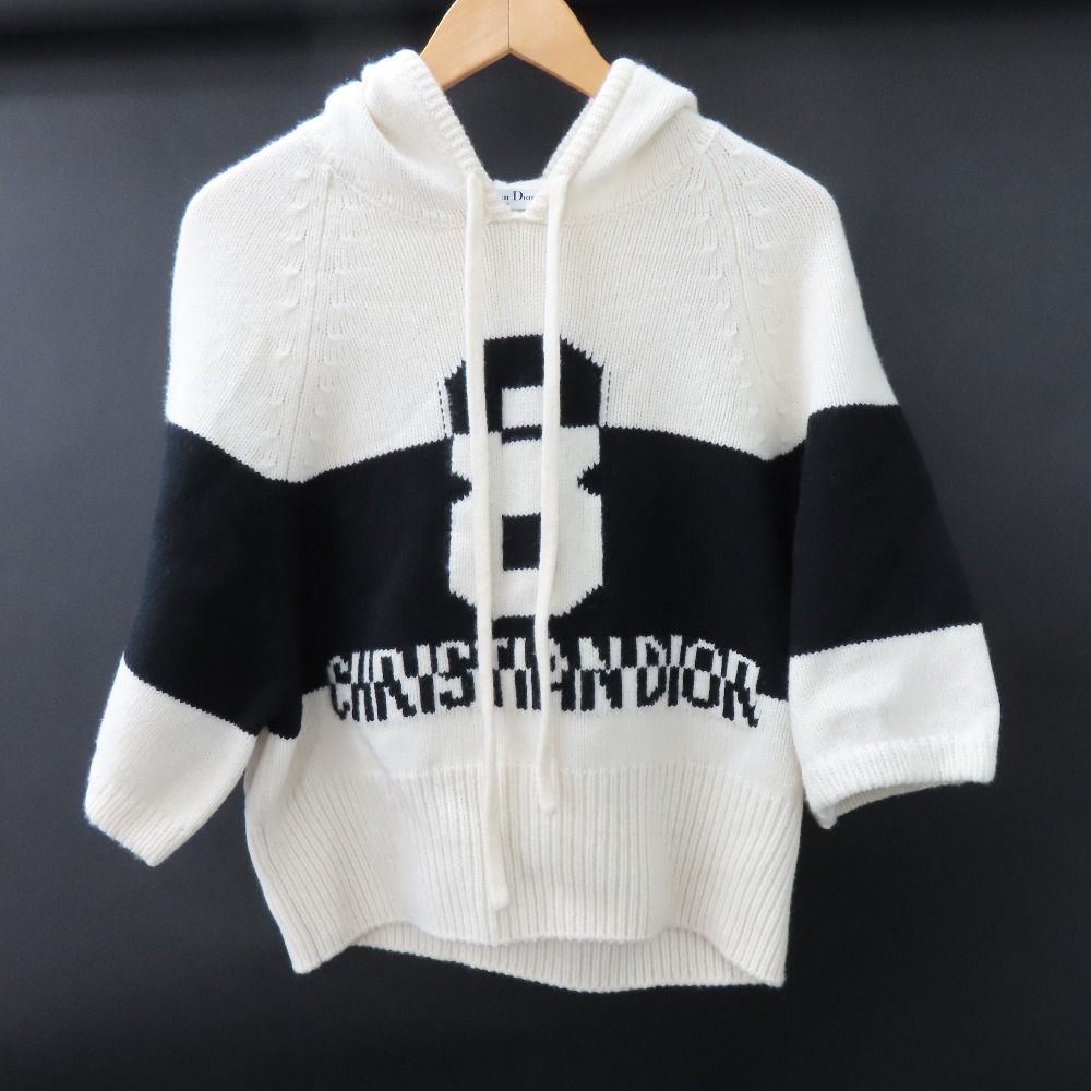 クリスチャンディオールフード付きニットセーター