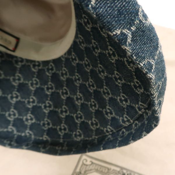 GUCCI デニムハット 631958 エコ ウォッシュド デニム ワイド
