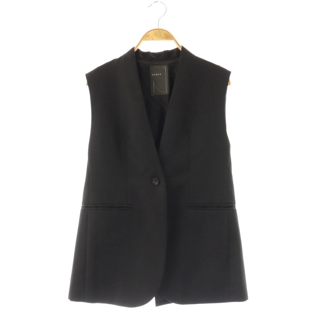 ノーブル NOBLE Vネック ジレベスト 36 ブラック DF OS