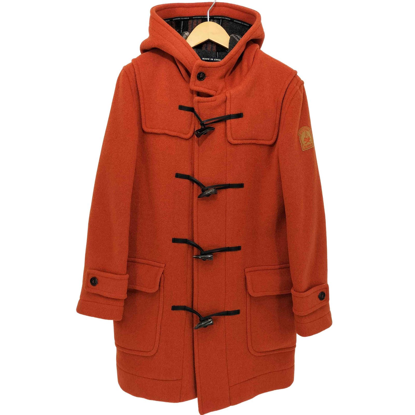 ヒステリックグラマー HYSTERIC GLAMOUR 2022AW 別注 アップリケダッフルコート メンズ JPN：S 