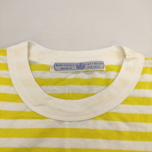 R&D.M.Co- 未使用品 コットン ボーダー 半袖Tシャツ カットソー