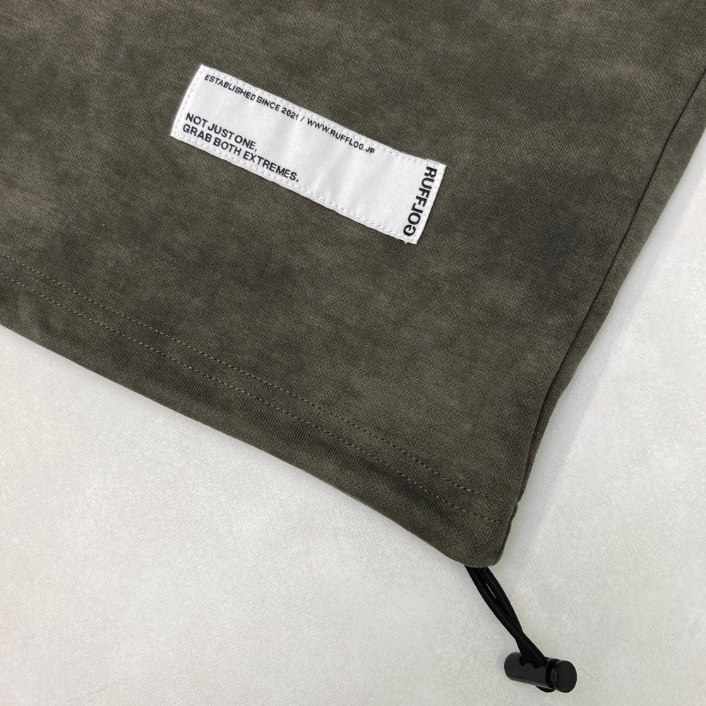 サイズ：XL RUFFLOG ラフロッグ 半袖モックネックTシャツ グレー系