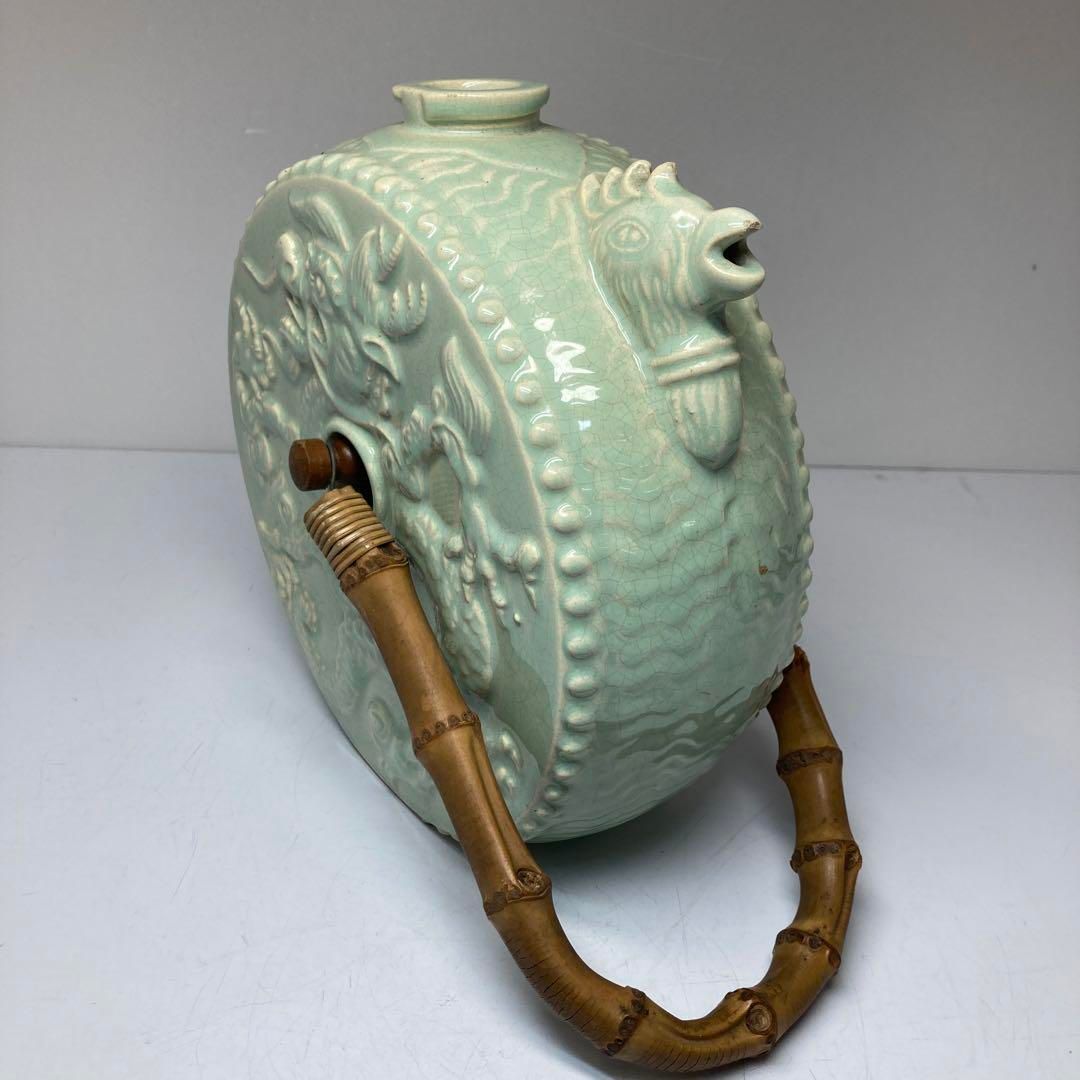 中国古玩　青磁　大水次　タコチ　東さ6-0422③ 中国古玩 青磁 大水次 タコチ 東さ6-0422③ 中国古玩 青磁 大水