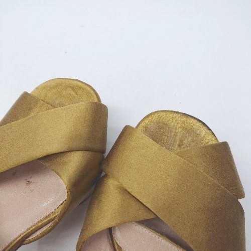 PELLICO ペリーコ チャンキーヒール ゴールド サンダル 38 ◇ ⊂ PELLICO SUNNY ペリーコサニー チャンキーヒール サンダル