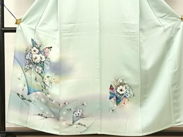 平和屋着物▽訪問着 単衣 霞丸文 金銀彩 正絹 逸品 DAAV5550az