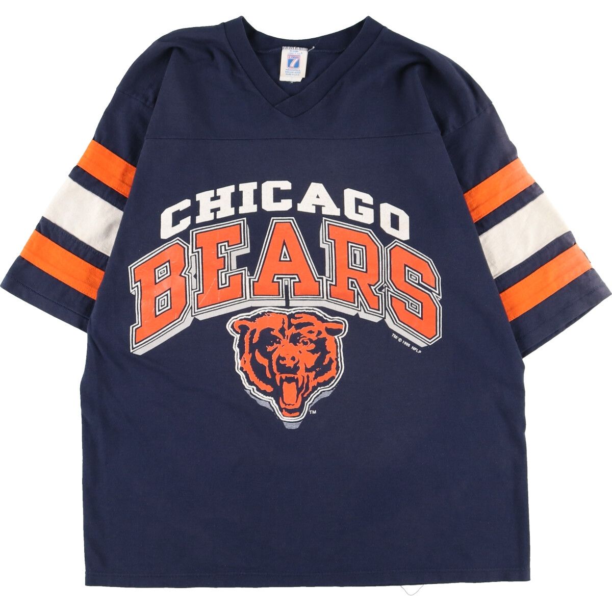 古着 90年代 LOGO7 NFL CHICAGO BEARS シカゴベアーズ フットボール五分袖Tシャツ USA製 メンズL ヴィンテージ/eaa440563
