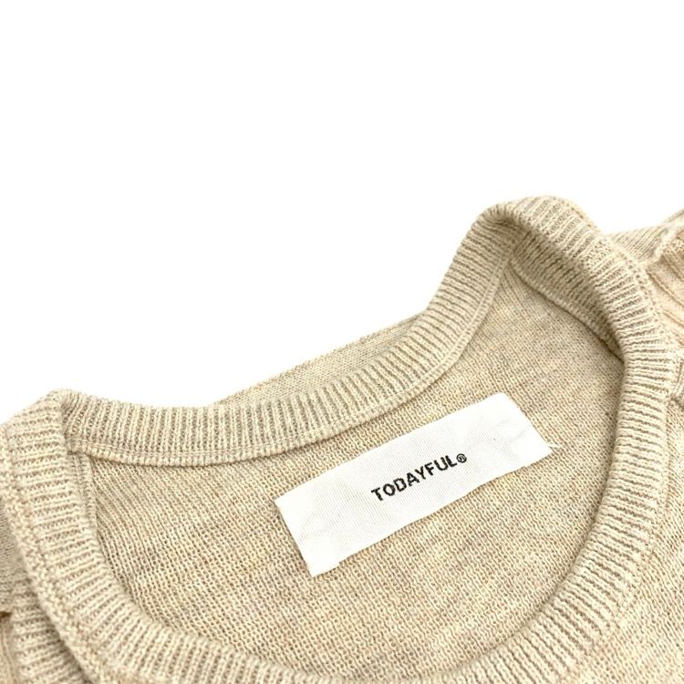 TODAYFUL トゥデイフル Layered Knit Cardigan レイヤードニットカーディガン アメスリタンクトップ ベージュ F 12010501 TODAYFUL トゥデイフル Layered Knit Cardigan レイヤードニット