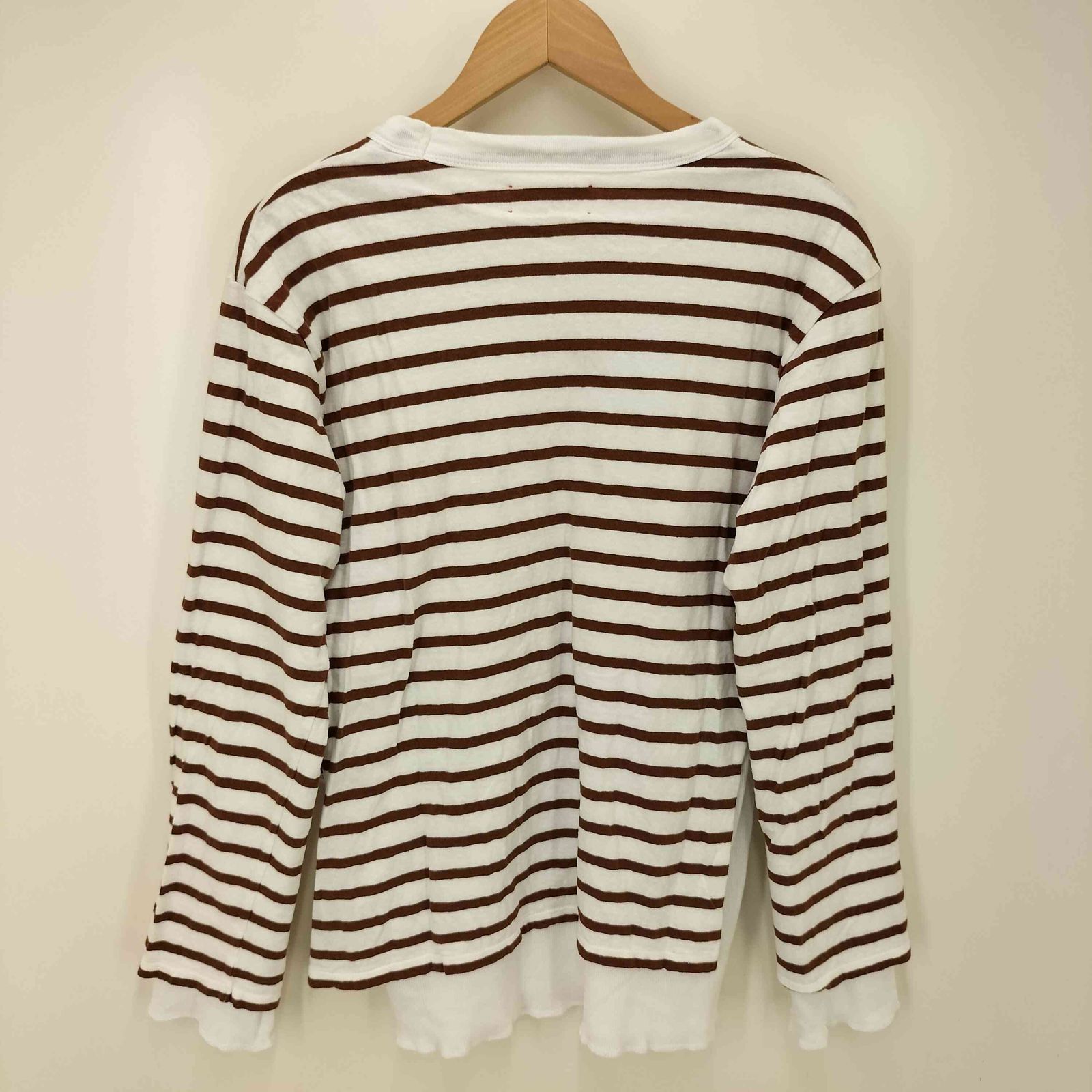 メヤメ MEYAME 23AW BORDER DOUBLE LONG SLEEVE TEE レディース