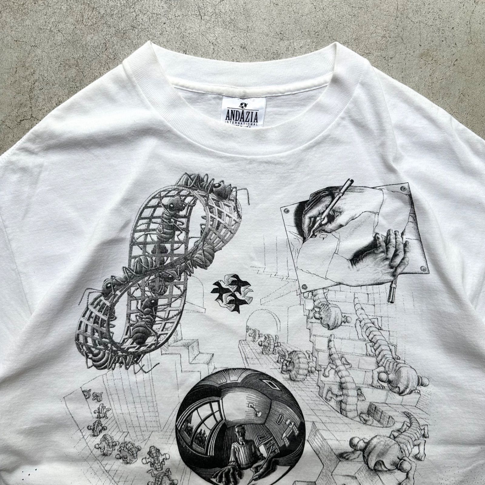 エッシャー VTG 90年代 M.C. Escher グラフィックTシャツ