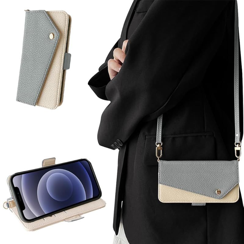 新品　Kahper for いphone12 ケース 手帳型 ショルダー iPhone12ケース手帳型 可愛い iPhone12pro ケース 手帳型 おしゃれ アイホン12ケース手帳型 軽量 衝撃吸収 スマホケース iphone 12 PUレザー 全面保護 