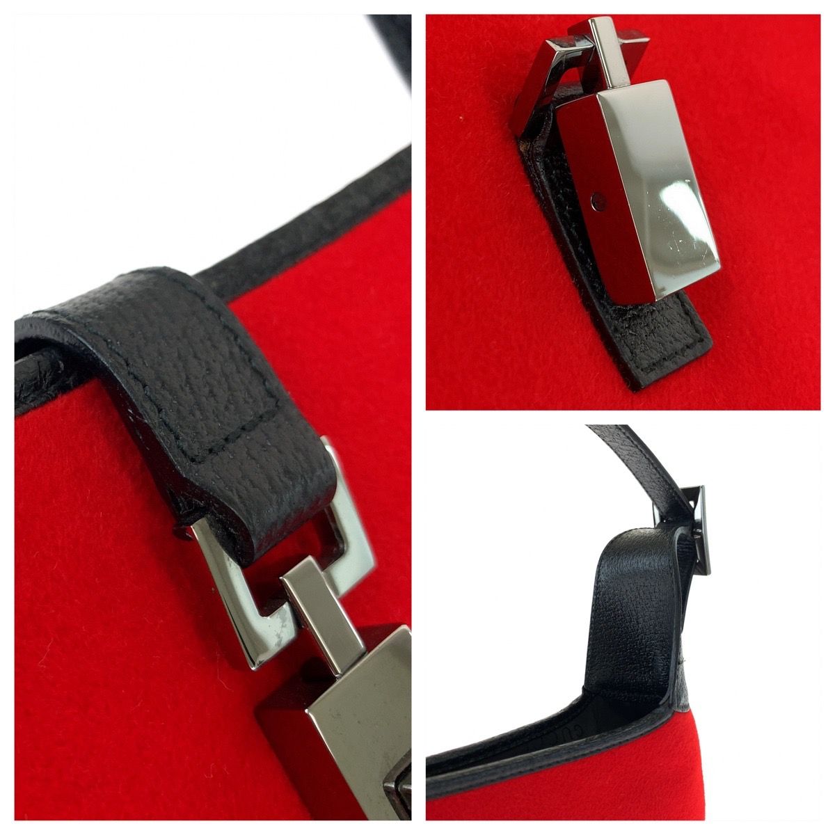 GUCCI グッチ GGキャンバス ジャッキー ハンドバッグ 赤