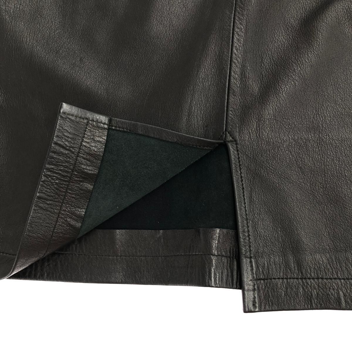 agnes b. アニエスベー レザー スカート サイズ:38 ブラック  