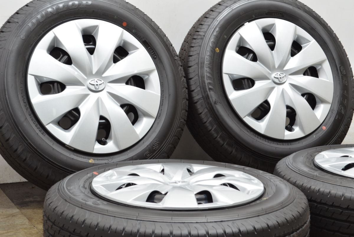 製 新車外し トヨタ プロボックス 純正 14in 5J 39 PCD100 ダンロップ SP175L 155 80R14 88 86S LT 4本 サクシード バリ溝