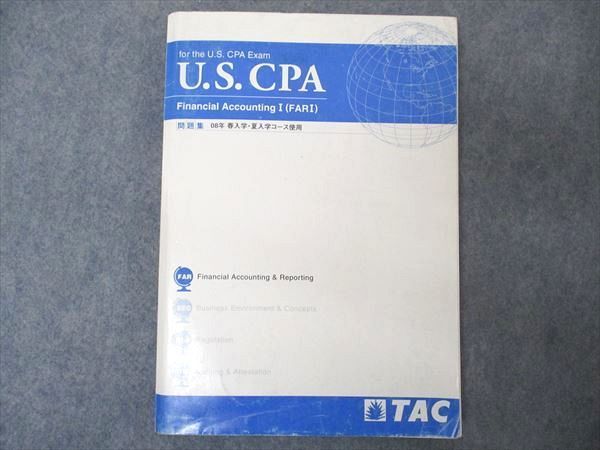 UP04-022 TAC 米国公認会計士 U.S.CPA FAR/TAX/AUD他 テキスト他 フルセット 2008/2012 約35冊 CD3枚/DVD約111枚付 ★ 00 L4D