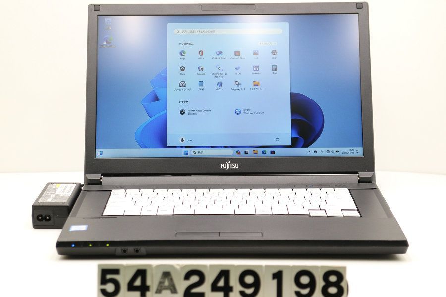 富士通 LIFEBOOK A579/A Core i3 8145U 2.1GHz/8GB/256GB(SSD)/DVD/15.6W/FWXGA(1366x768)/Win11 【54A249198】