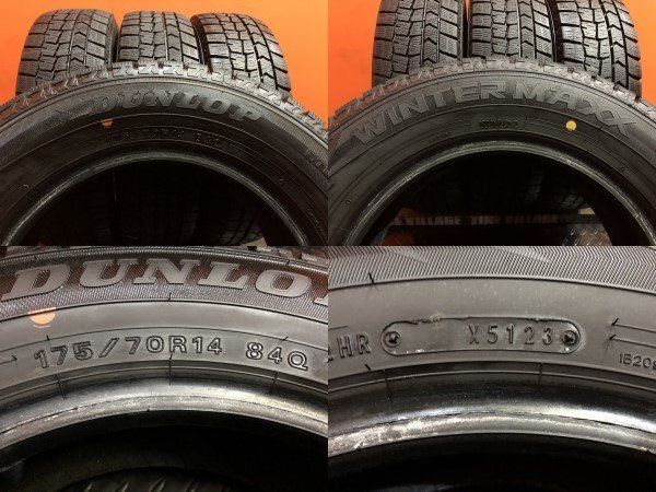 DUNLOP WINTER MAXX WM02 175/70R14 14インチ スタッドレス 4本 23年製 バリ溝 ポルテ アクア カローラアクシオ シエンタ等　(VTP027) DUNLOP WINTER MAXX WM02 175/70R14 14インチ スタッドレス 4本 23年製