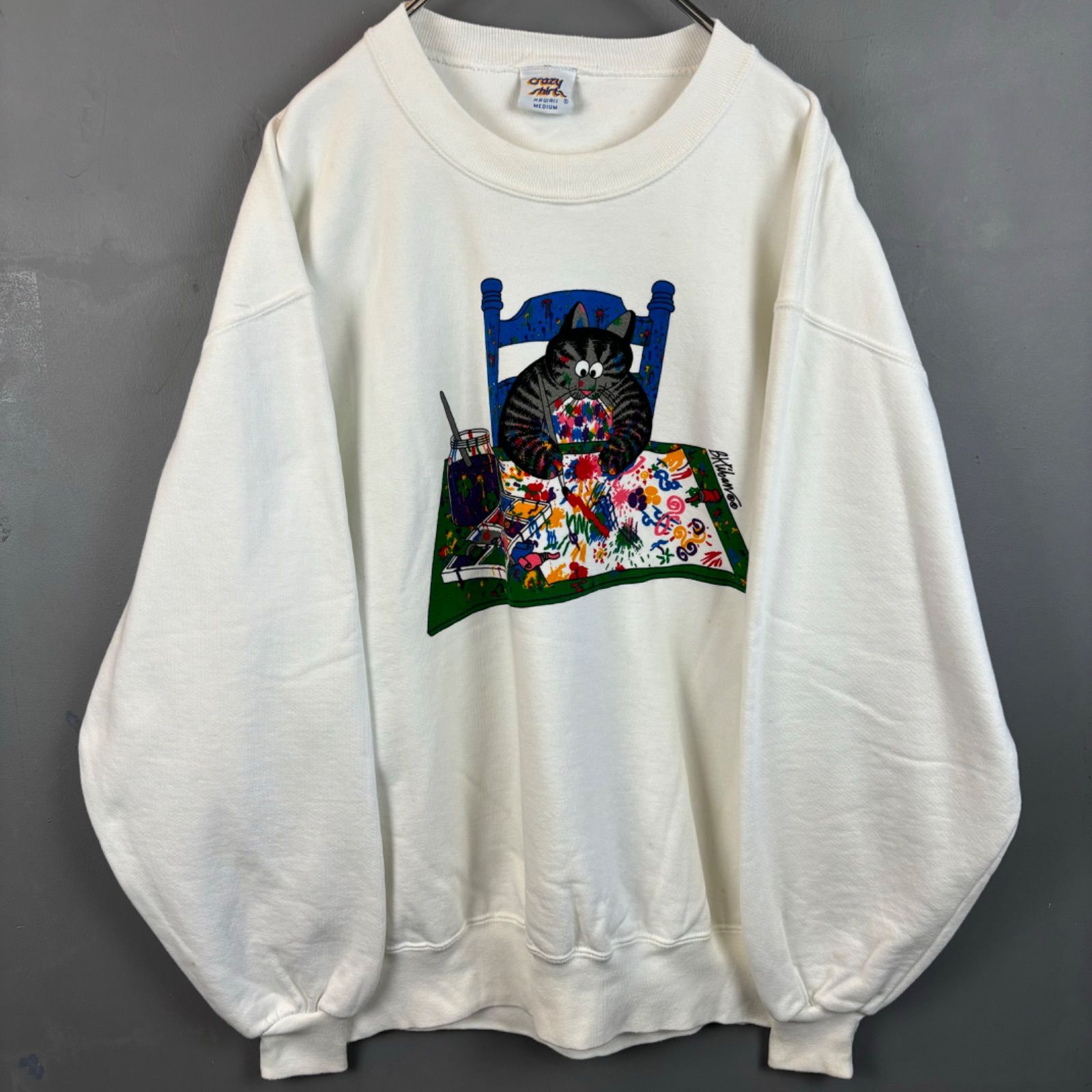 90s Vintage CRAZY SHIRTS HAWII クレイジーシャツ ハワイ ヴィンテージ スウェット トレーナー ロゴプリント メンズ