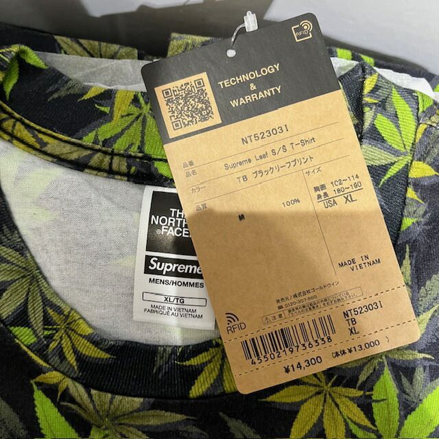 Supreme North Face リーフ柄Tシャツ XL 新品未開封タグ付 Supreme 23aw The North Face Leaf S/S Top XLサイズ