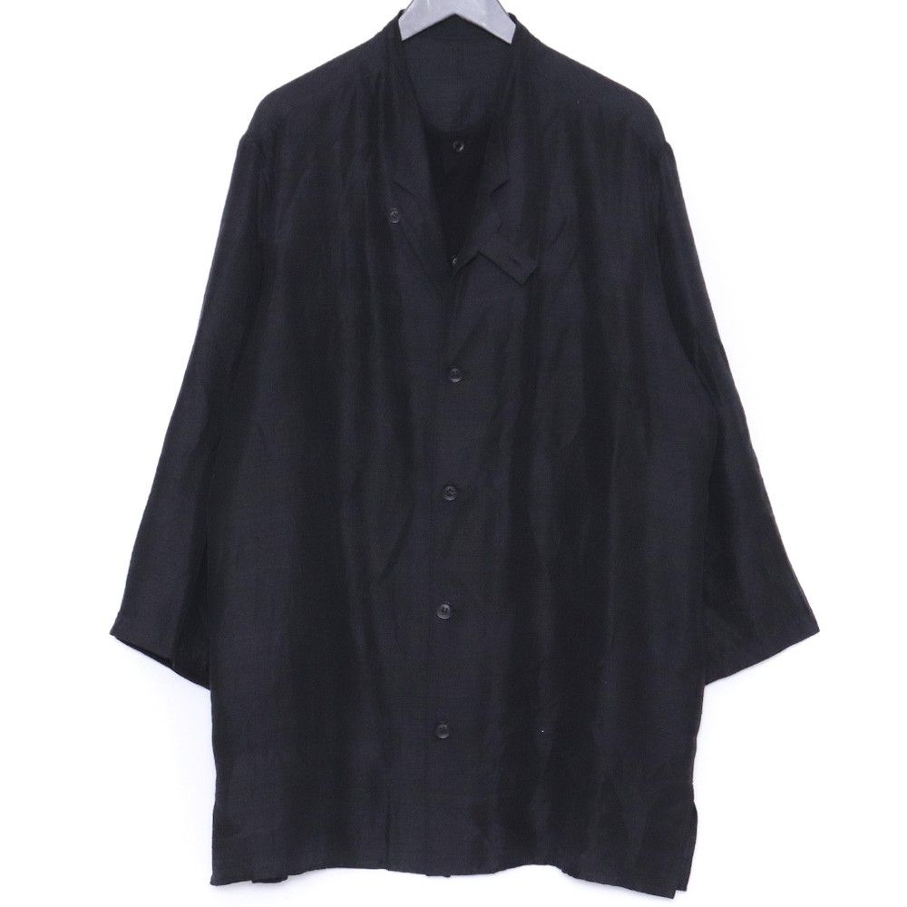YOHJI YAMAMOTO SILK/RAYON SHIRT サイズ2 ブラック