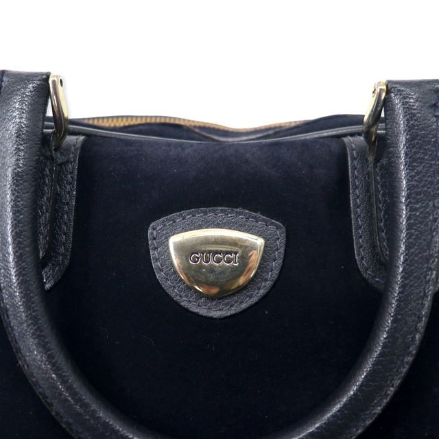 GUCCI オールドグッチ ハンドバッグ ミニボストンバッグ ネイビー  