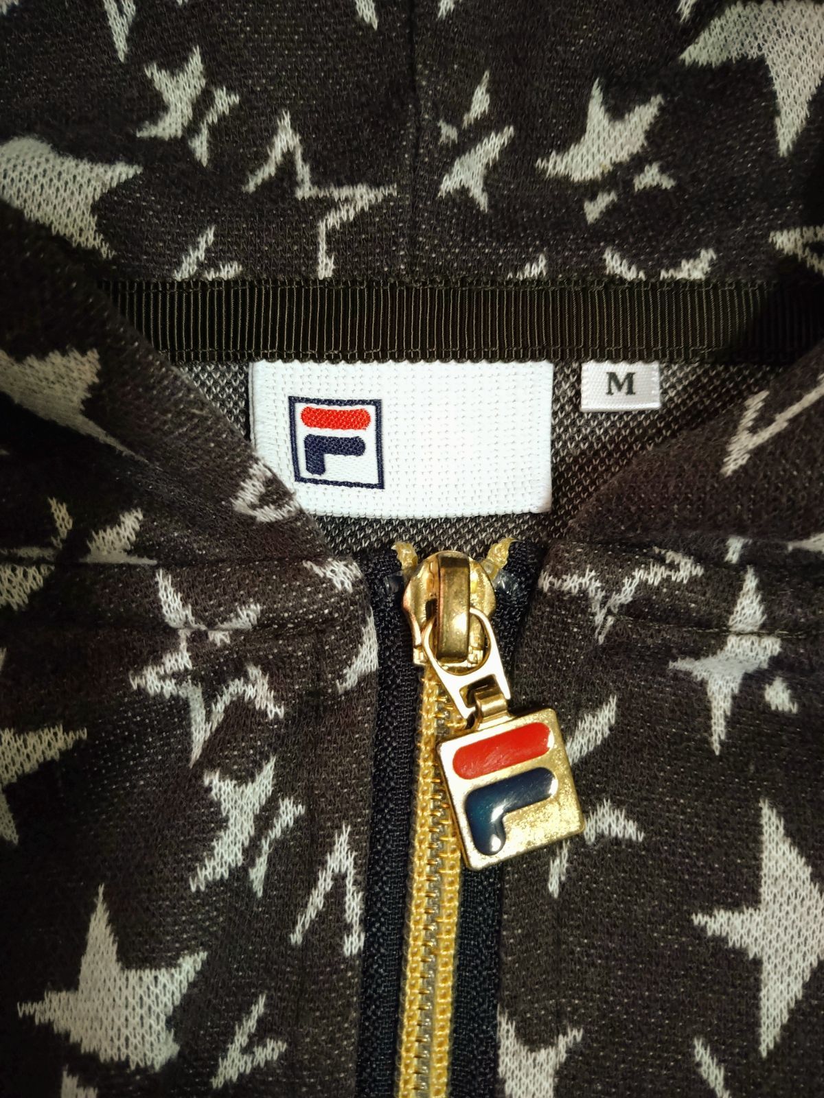 美品＊FILAフィラ＊星柄が可愛いテニスジャケットL FILA フィラ テニスウェア パーカー ジャケット Mサイズ