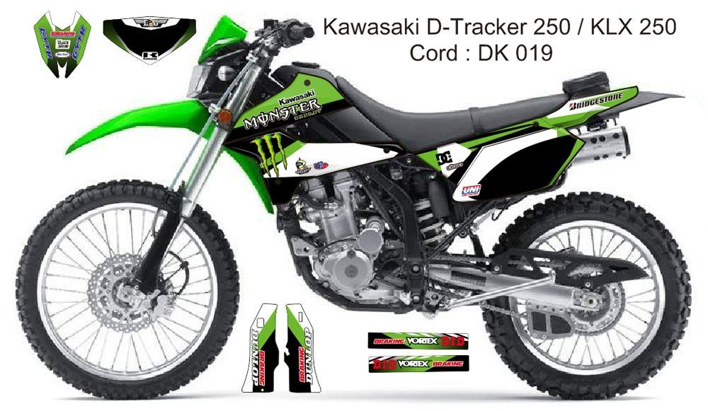 08-20 KLX250 DトラッカーX カワサキ デカール dg10 - カウル・フェンダー