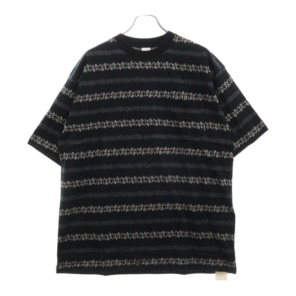 RADIALL (ラディアル) 24SS CREW NECK T-SHIRT S/S 総柄ジャガード半袖Tシャツ ブラック RAD-24SS-CUT-12