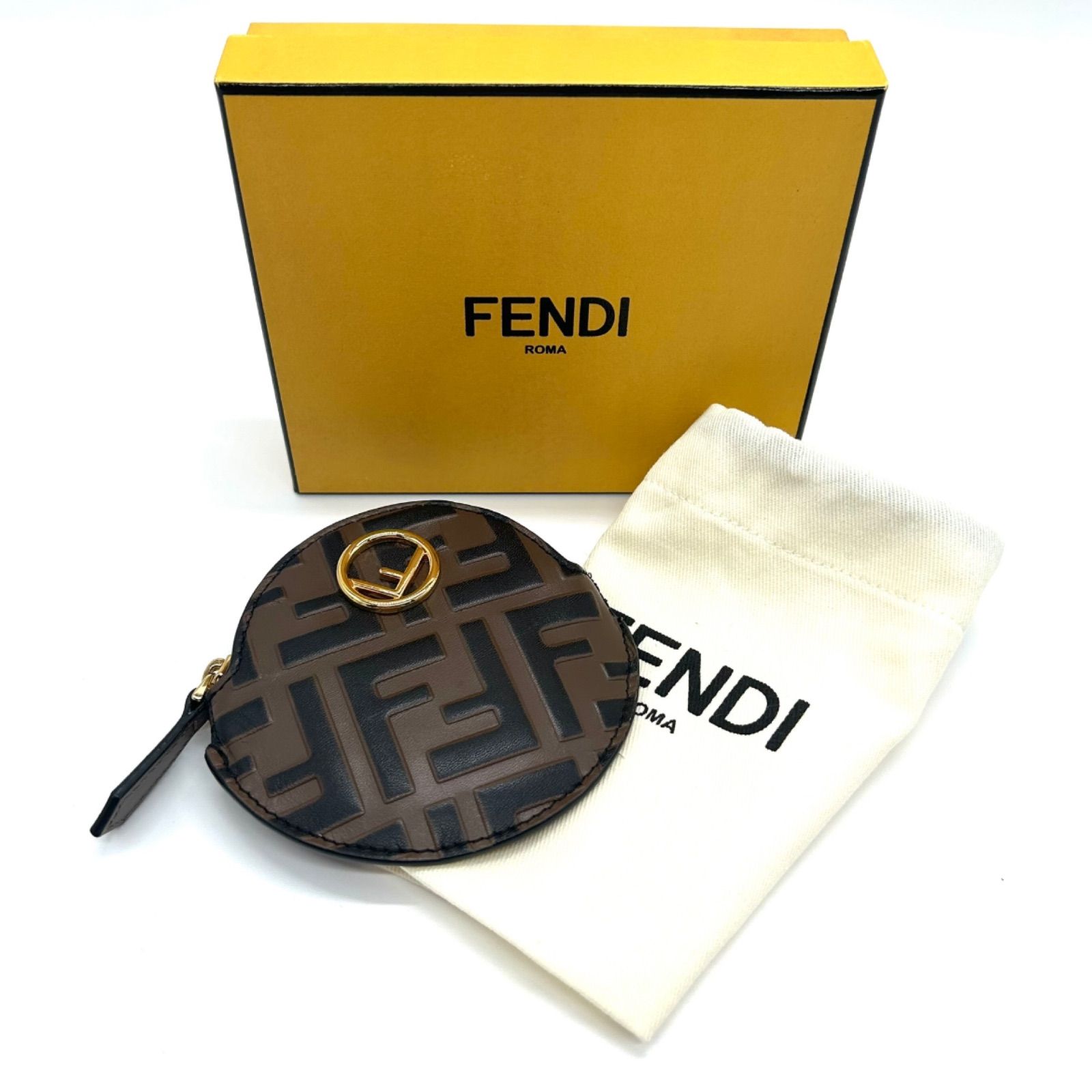 FENDI フェンディ ズッカ 美品 コインケース チャーム 小銭入れ