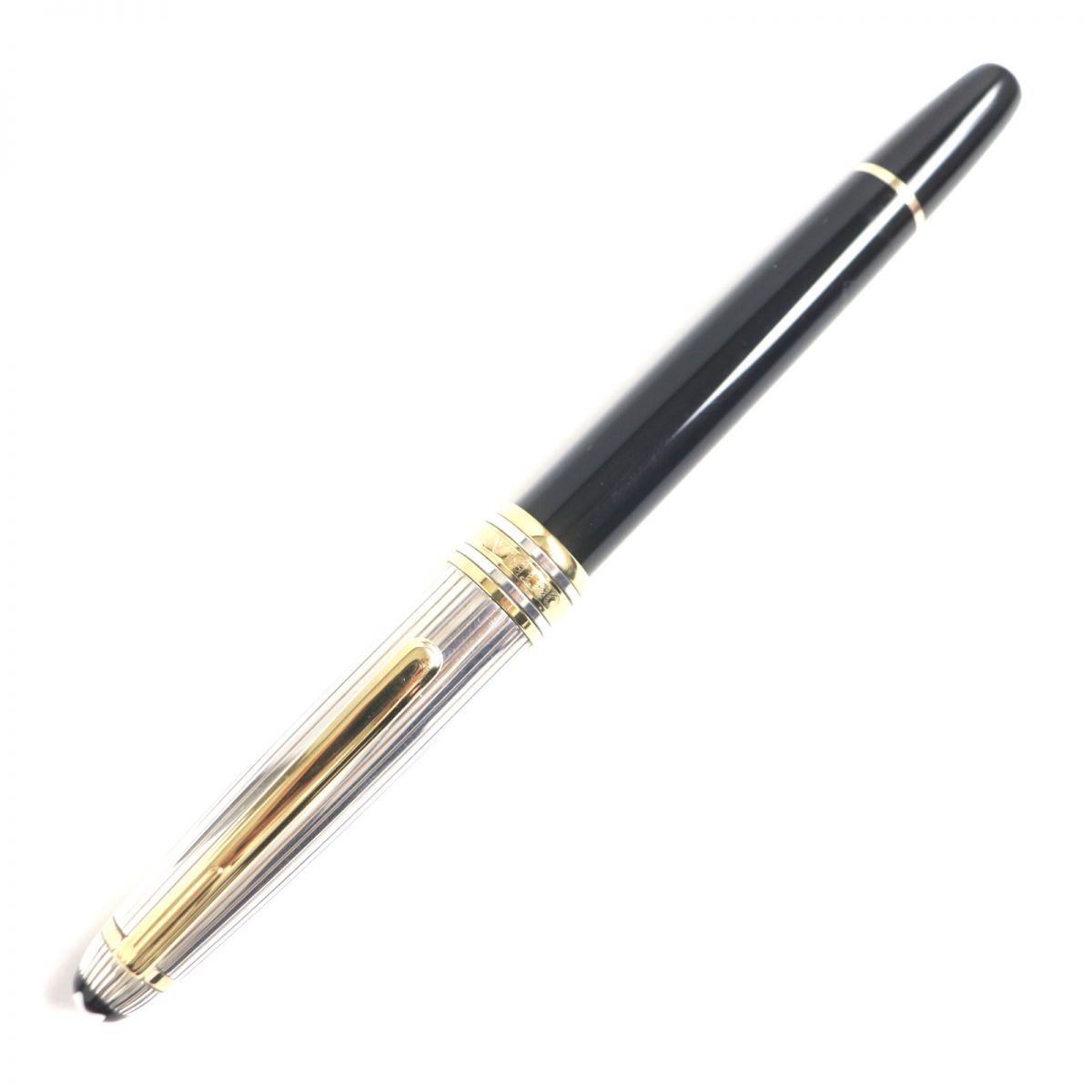 美品▽MONTBLANC モンブラン マイスターシュテュック 1461 ソリテール ドゥエ ホワイトスター SV925 ペン先18K 万年筆  シルバー×ゴールド×ブラック Mニブ ドイツ製 重量15.96g(キャップのみ) コンバーター付き - メルカリ