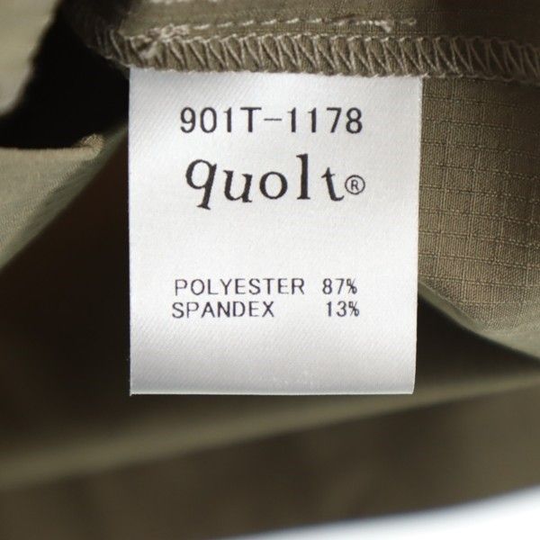 新品 クオルト 半袖 ジップ シャツ M ベージュ quolt HYKE ZIP-SHIRTS