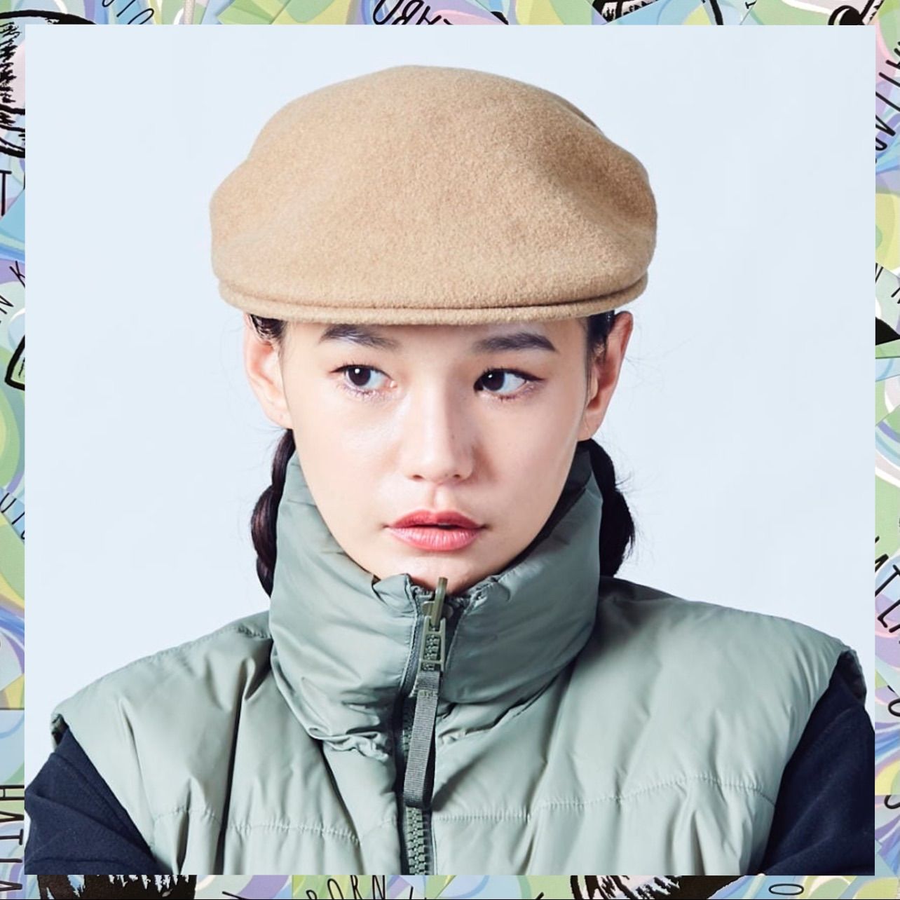 ファイナルセール KANGOL Wool 504 ウール素材 ハンチング キャメル色