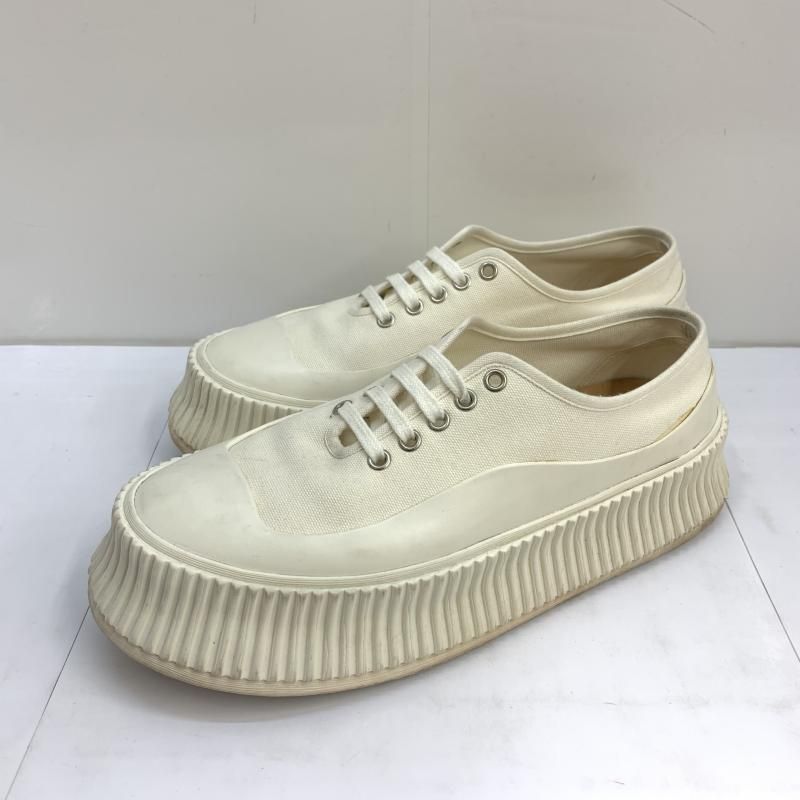 中古】JIL SANDER ローカットキャンバススニーカー サイズ40