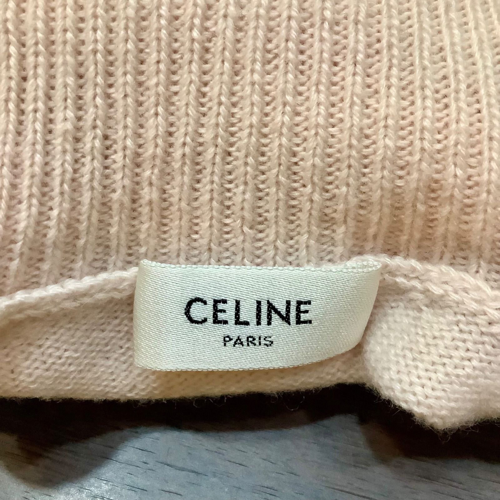 セリーヌ CELINE エディ期 馬車 刺繍 カシミヤ タートルネック