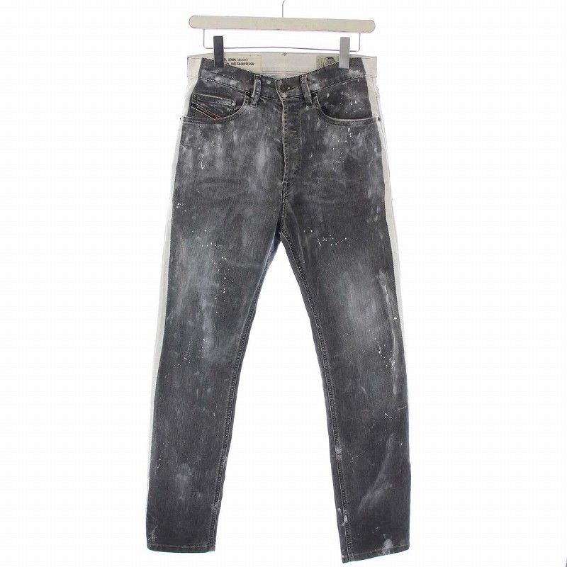 ディーゼル DIESEL D-EETAR-SP TAPERED FIT JEANS デニム パンツ ジーンズ ペイント加工 W28 L32 グレー  /TK - メルカリ