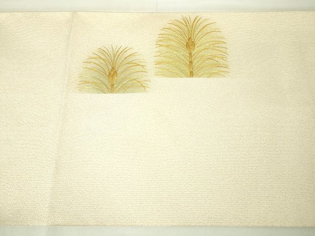 平和屋2□極上西陣川島織物爪掻き本綴れ八寸名古屋帯若松葉金糸小大丸 