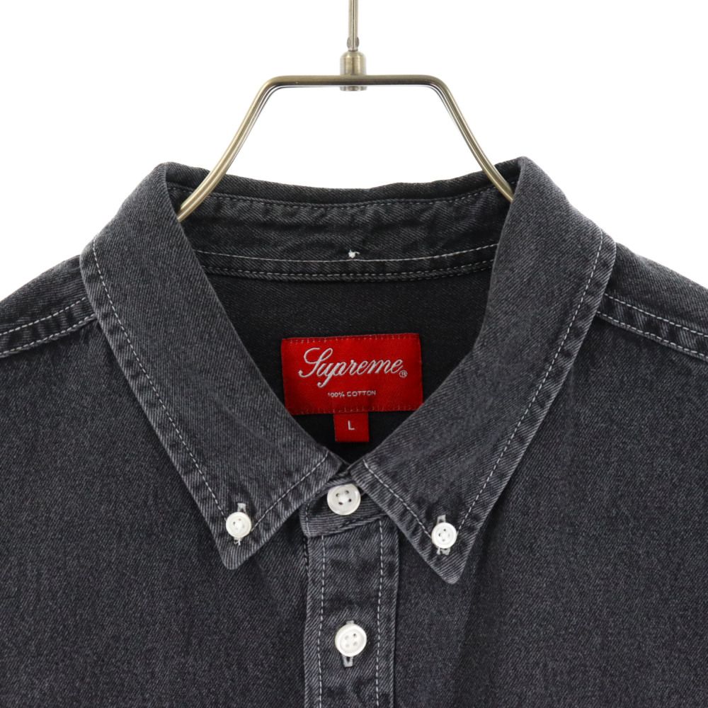 SUPREME (シュプリーム) 21AW Applique Denim Shirt ロゴアップリケ