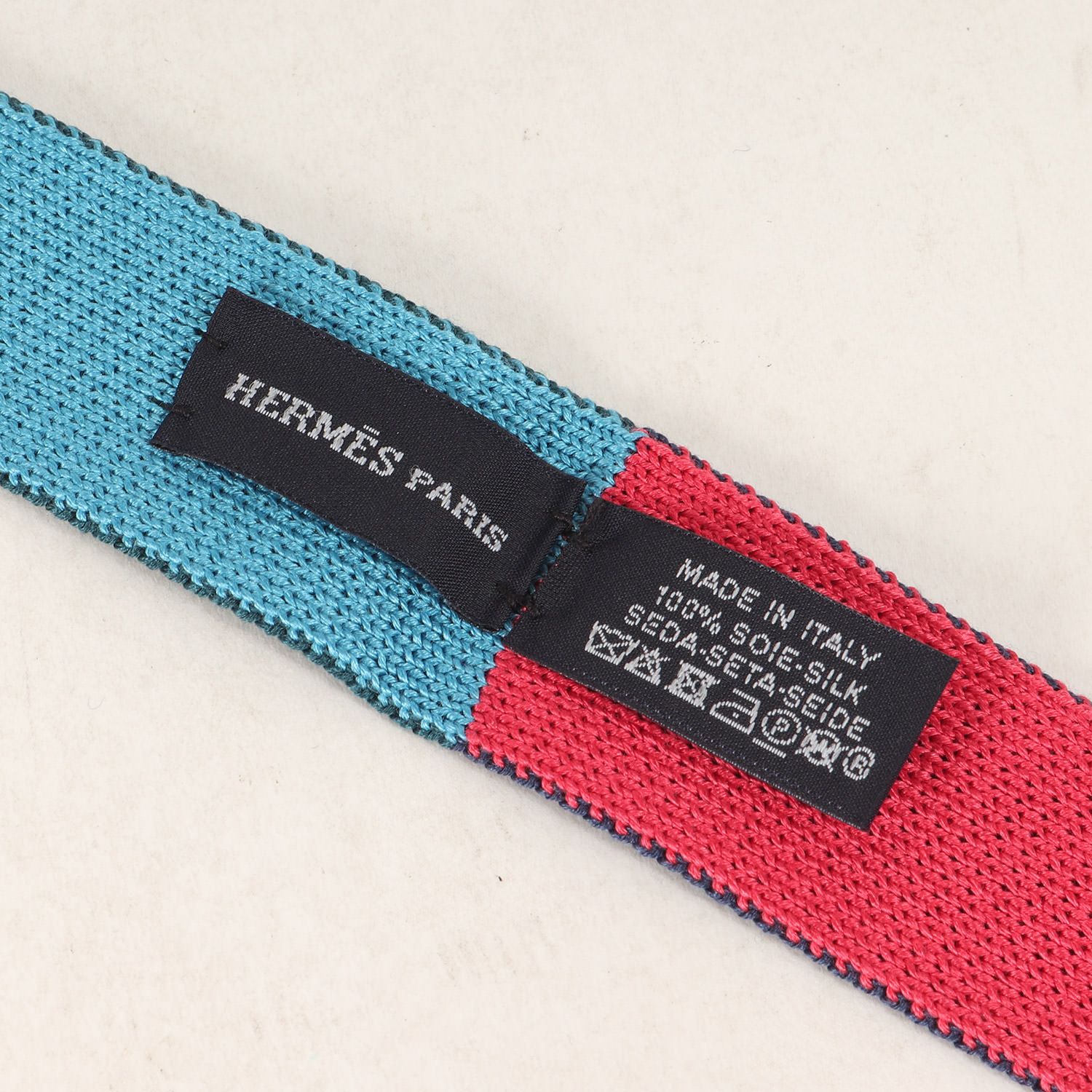 HERMES エルメス ニットタイ Hロゴ カーキ 2021年春夏 HERMES エルメス ネクタイ ニットタイ 4in1 キャトルタン