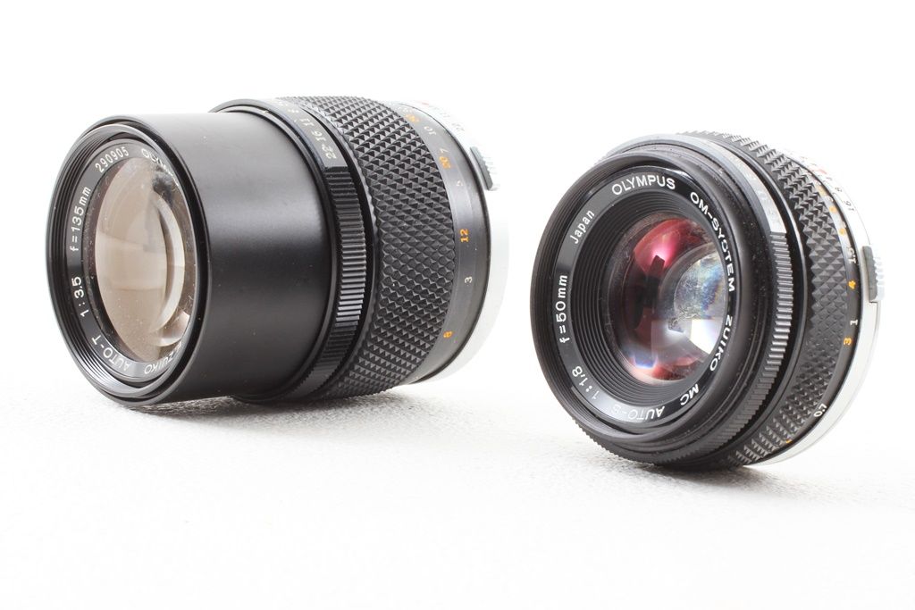 格安 OLYMPUS オリンパス OM-2n ZUIKO MC AUTO-S 50/1.4 135/3.5 一眼