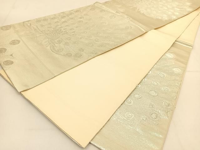 平和屋着物◎六通柄袋帯 孔雀文 銀糸 正絹 逸品 BAAU2013yc - メルカリ 
