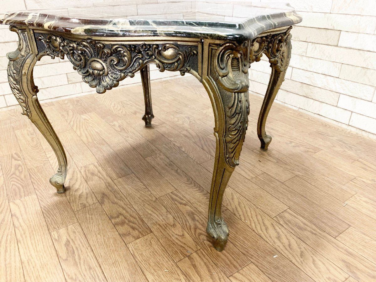 大理石 サイドテーブル コンソールテーブル 花台 猫足 コンソールテーブル 大理石風 アイアン コンソール サイドテーブル