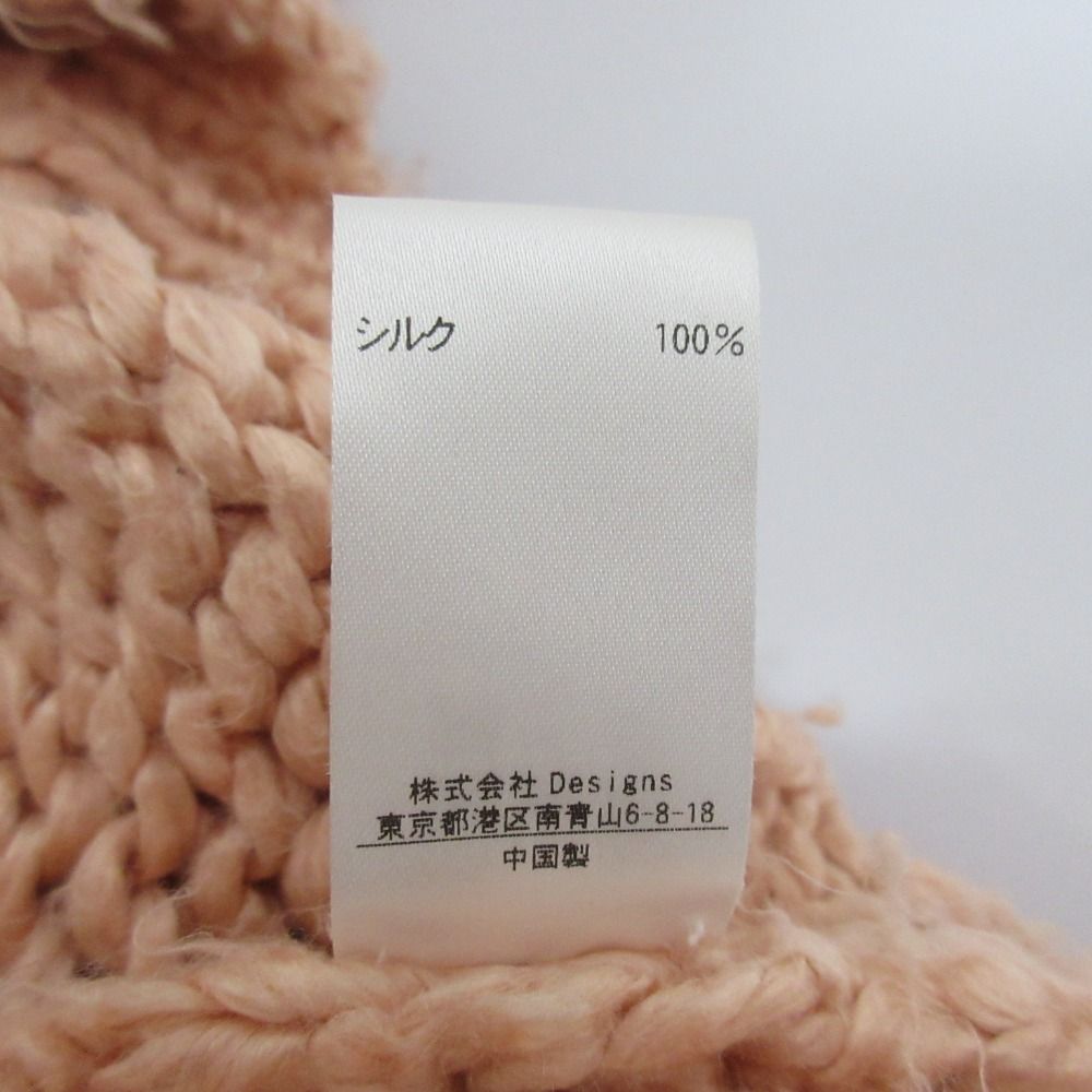 本物大特価提供！ BLAMINK ブラミンク シルク ノースリーブ ハンドニット セーター サイズ38 ピンク レディース 古着