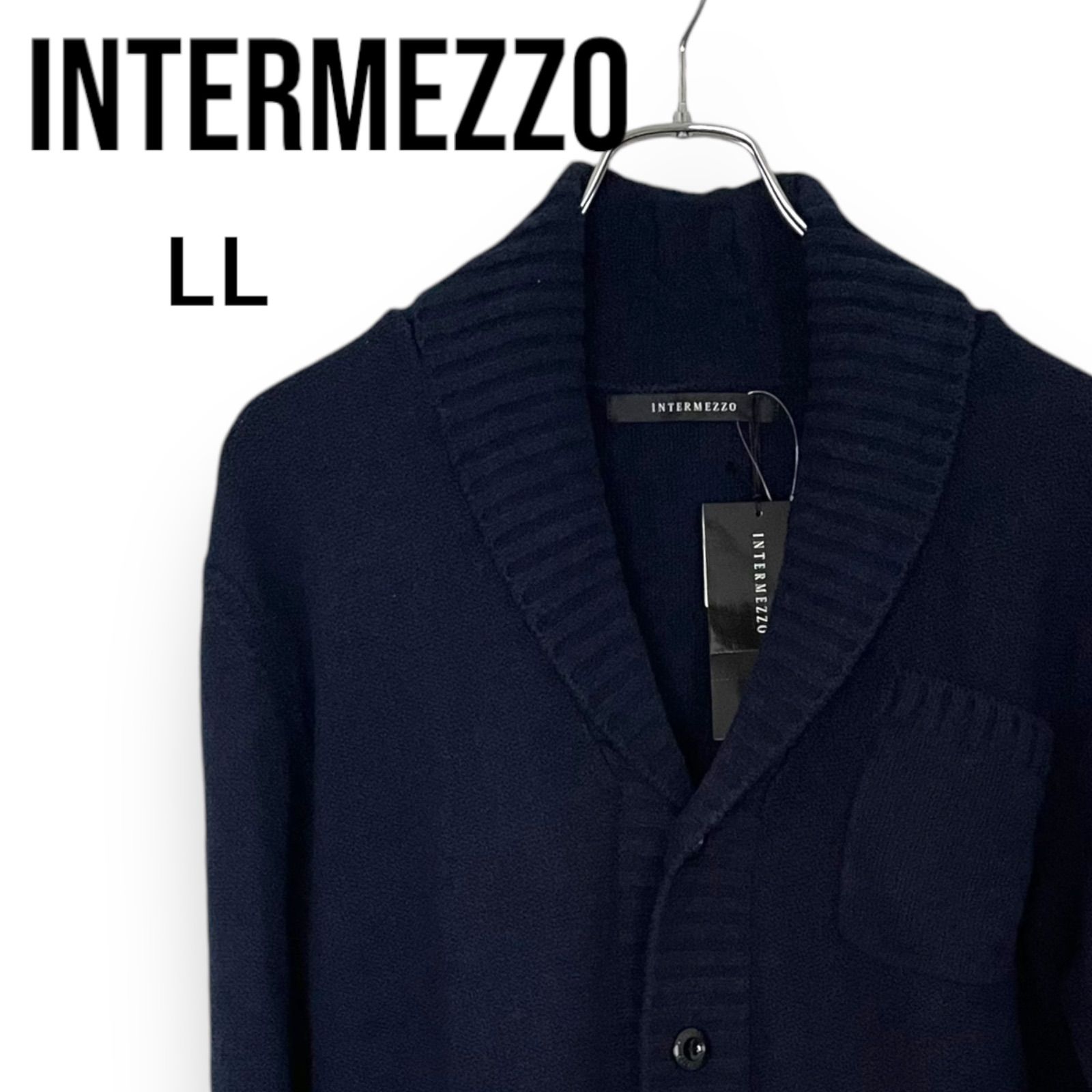 INTERMEZZO インターメッツォ ネイビー メンズ カーディガン 長袖 