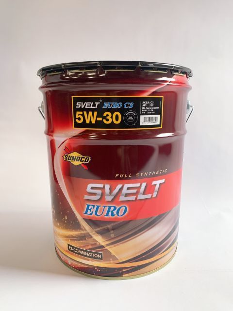 SUNOCO スノコ エンジンオイル SVELT EURO スヴェルトユーロ C 3 5 W 30 20 L缶 L 20リットル ペール缶 オイル 交換 オイル缶 油 エンジン油 車検 車 オイル交換 ポイント消化