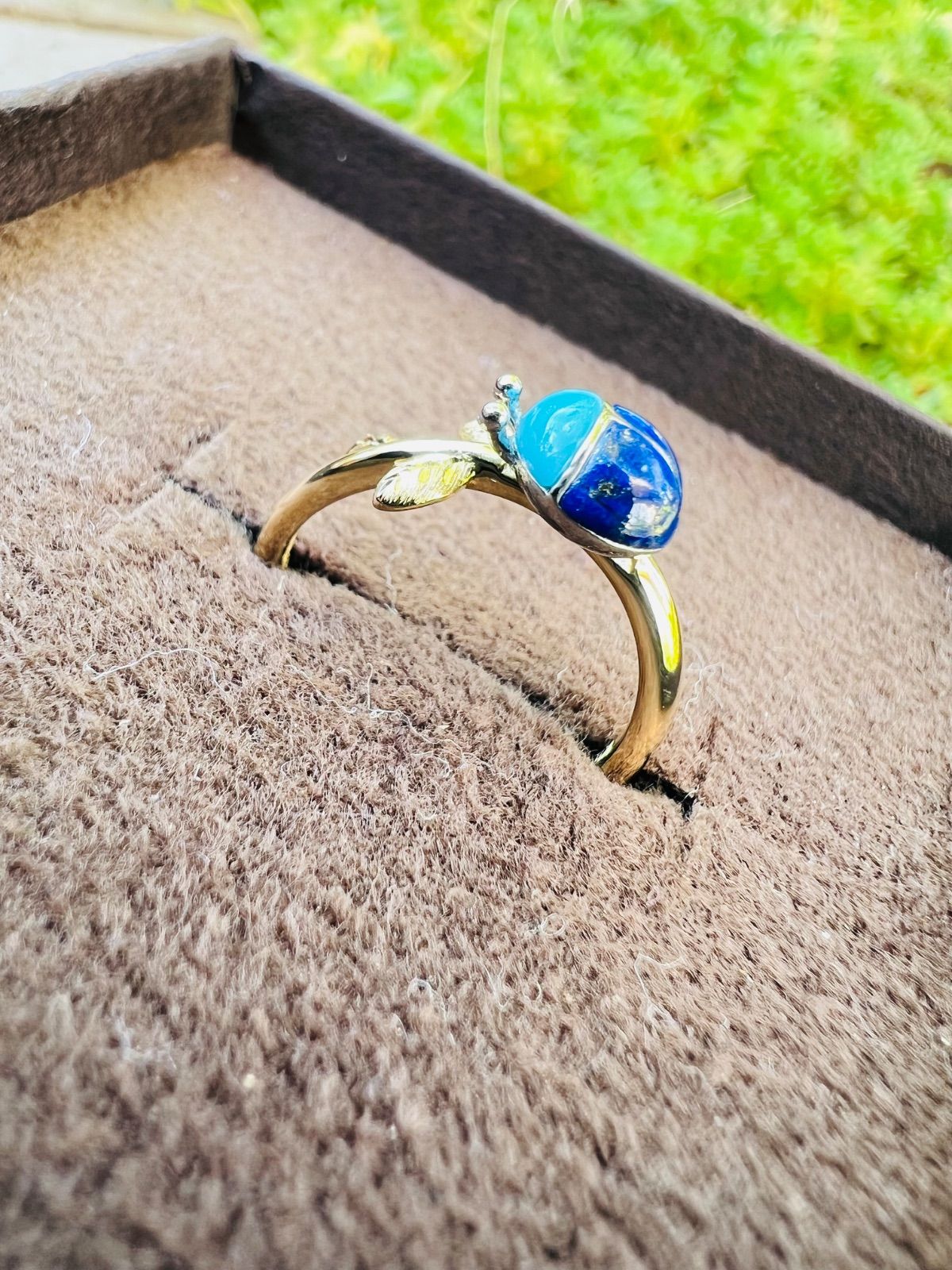 てんとう虫?k18ピンキーリング