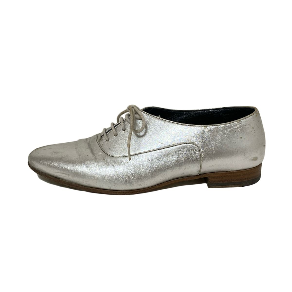 SAINT LAURENT PARIS サンローランパリ シューズ 35 レディース - 328346 シルバー 35|シューレース レザー