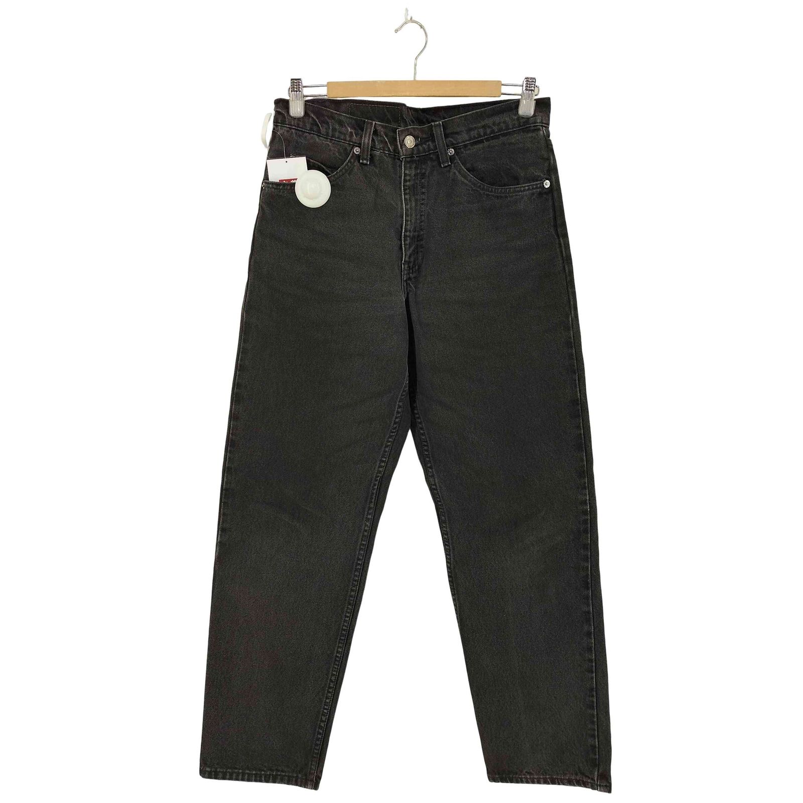 リーバイス Levis 90s 97年製 RELAXED FIT 505 オレンジタブ 後染めブラック テーパードデニムパンツ ボタン裏55 メンズ  W31 L30