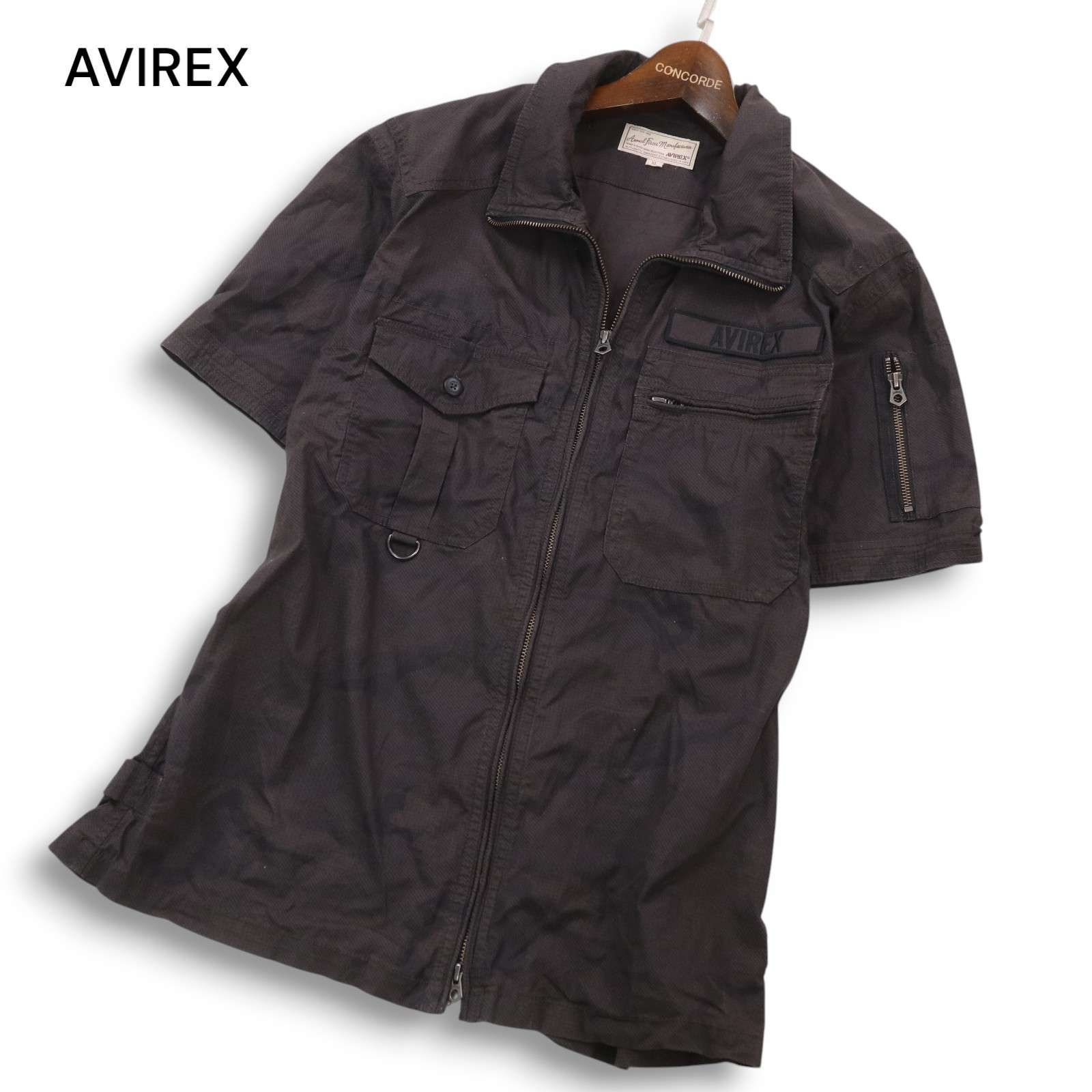 AVIREX アヴィレックス 春夏☆ 半袖 ジップアップ ミリタリー フライト 