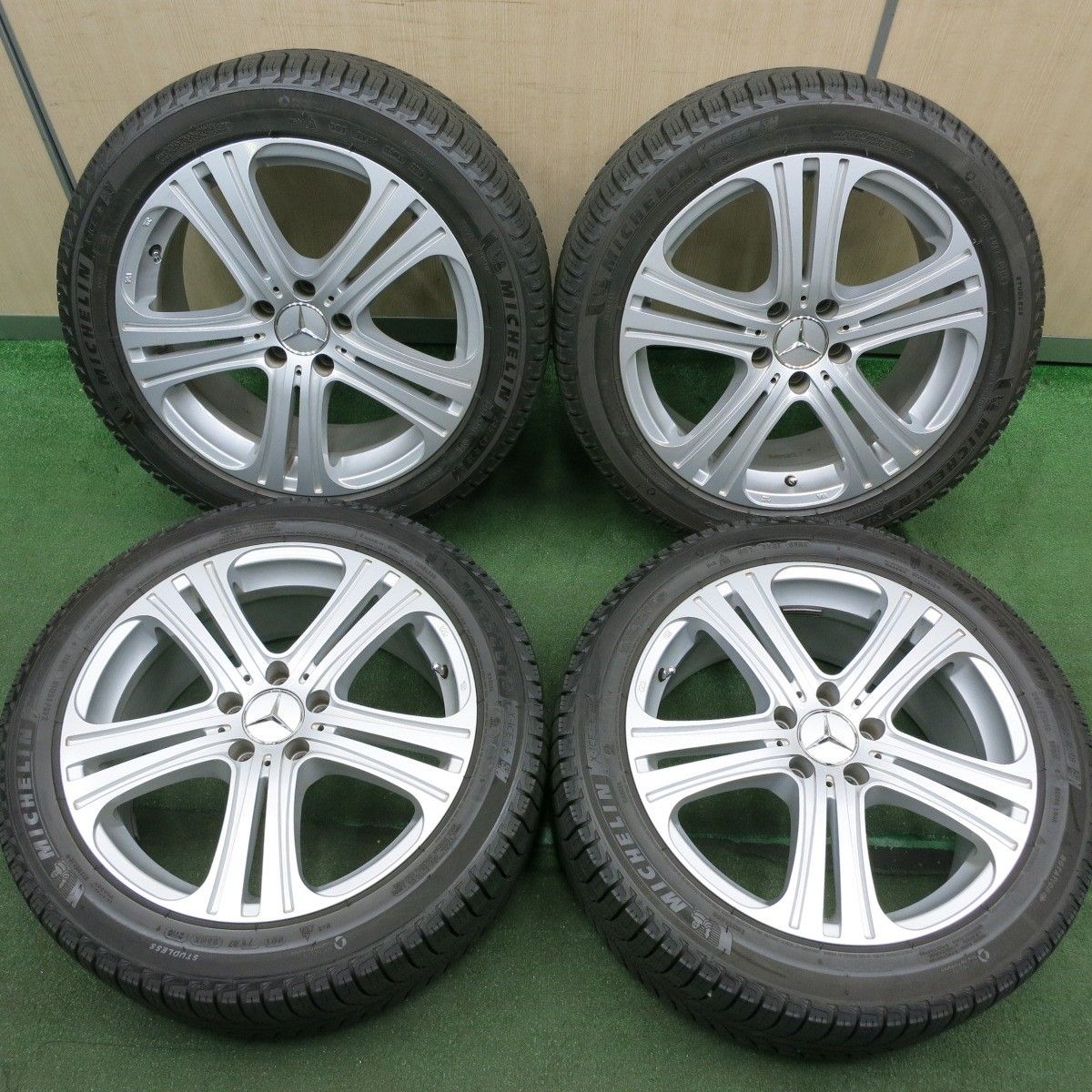 スタッドレス EURO FORSCH ユーロフォルシュNF359+コンチネンタルコンチバイキングコンタクト6 245/45R17 9.5/8.5分山★Eクラスに！stwt17